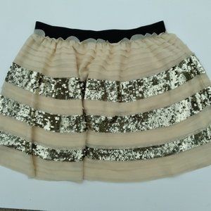 Free People Sequin Chiffon Tiered Mini Skirt Women’s size Medium